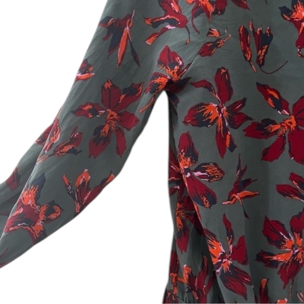MADEWELL Silk Tie-Neck Wrap Top in Winter Orchid Size XS -- GORGEOUS!!! - Picture 7 of 10